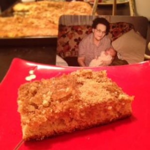 Sugar Kuchen...Photo is my daughter Stephanie with her Great Grandma Meschke when she was only a few weeks old.