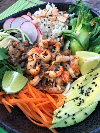 Coconut Thai Crawfish Bowl #BLENDABELLA #CoconutThai