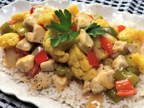 Sweet and Sour Cauliflower Chicken 