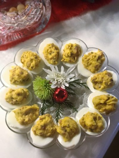 Bacon Vinaigrette Deviled Eggs