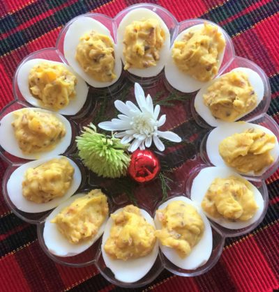 Bacon Vinaigrette Deviled Eggs