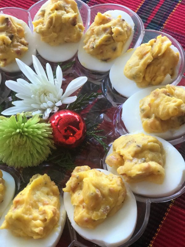 Bacon Vinaigrette Deviled Eggs