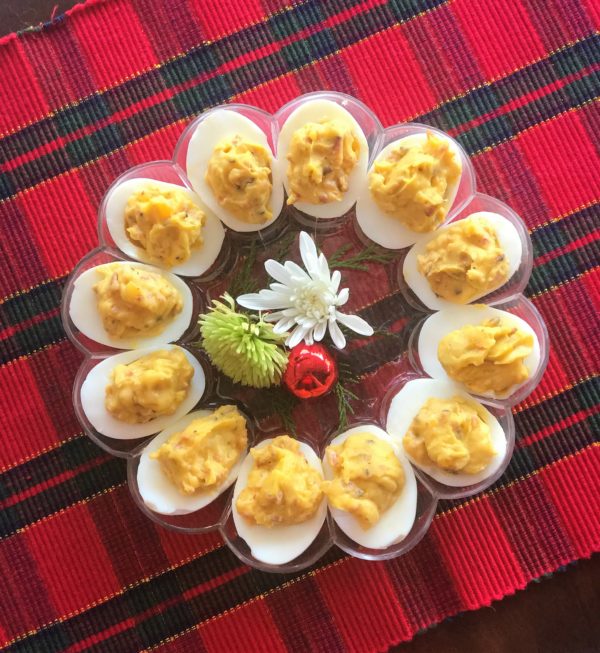 Bacon Vinaigrette Deviled Eggs 