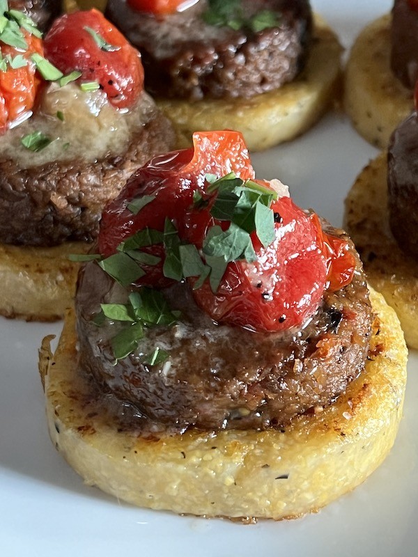 Polenta Mushroom Bruschetta