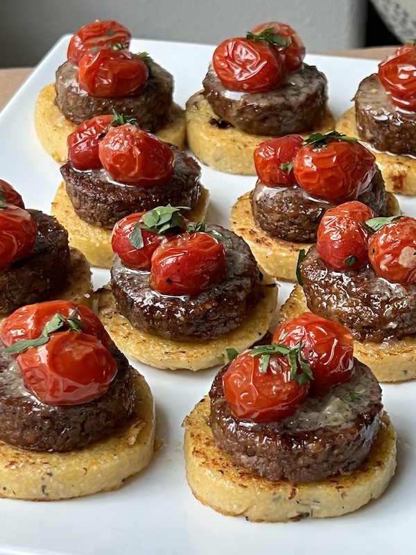 Polenta Mushroom Bruschetta