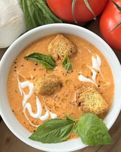 Creamy Tomato Labne Soup