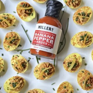 Miller’s Sweet & Spicy Curry Pickled Deviled Eggs